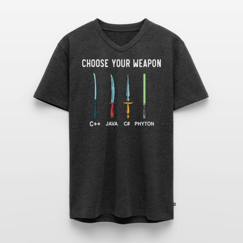 PHYTON PROGRAMMER Programming Encoder Encoding Men's Premium Organic T-shirt with V-neck