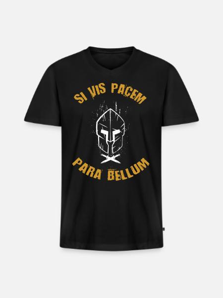SI VIS Pacem Para Bellum - Men's Premium Organic T-shirt with V-neck - black