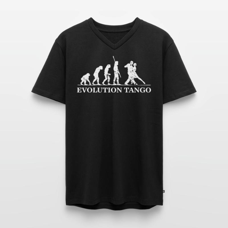 Evolution Von Tango, Tango Tänzerin Männer Premium Bio T-Shirt mit V-Ausschnitt