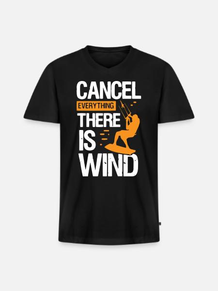 Kitesurfer, Windsurfing, Kite - Men's Premium Organic T-shirt with V-neck - black