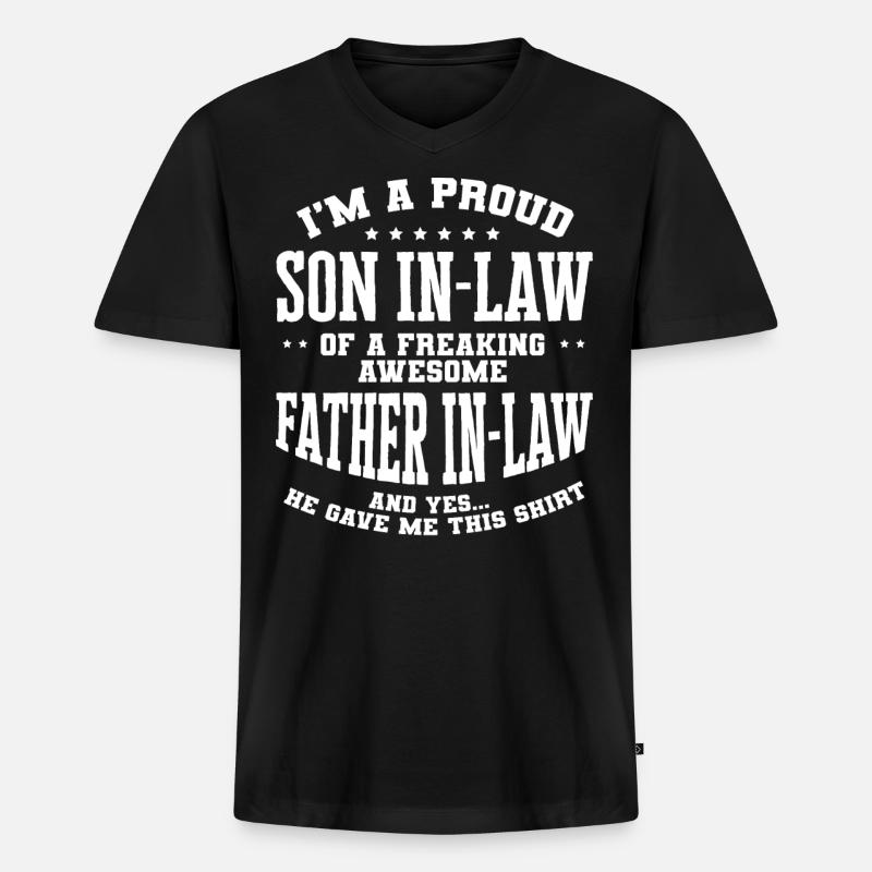 Schwiegersohn Der Schwiegermutter - Männer Premium Bio T-Shirt mit V-Ausschnitt - Schwarz