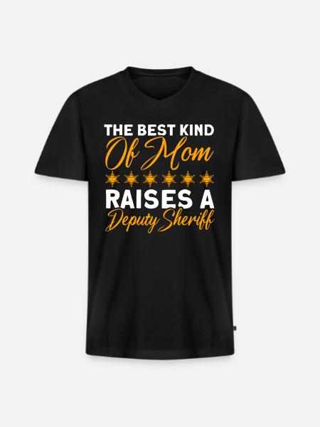 Mama Hilfssheriff Mama Mutter - Männer Premium Bio T-Shirt mit V-Ausschnitt - Schwarz