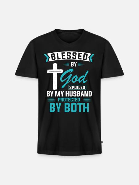 God Covenant, Psalm, Christian - Men's Premium Organic T-shirt with V-neck - black
