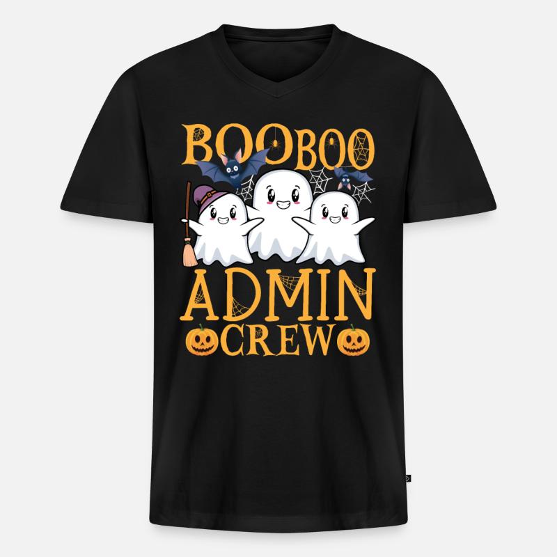 Admin uu Lustig Admin - Männer Premium Bio T-Shirt mit V-Ausschnitt - Schwarz