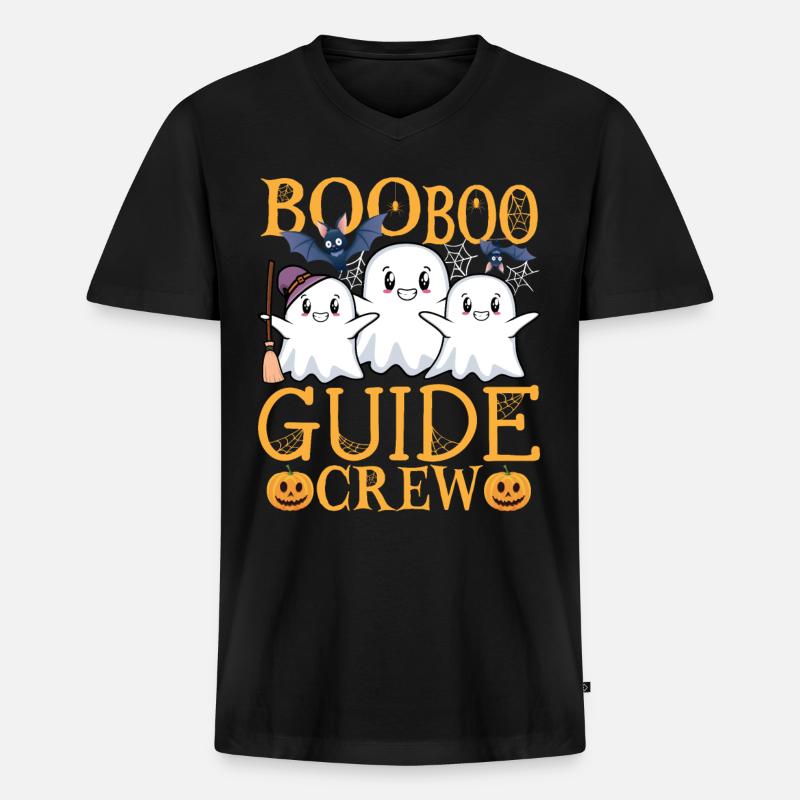 Guide Tourguide Spruch - Männer Premium Bio T-Shirt mit V-Ausschnitt - Schwarz