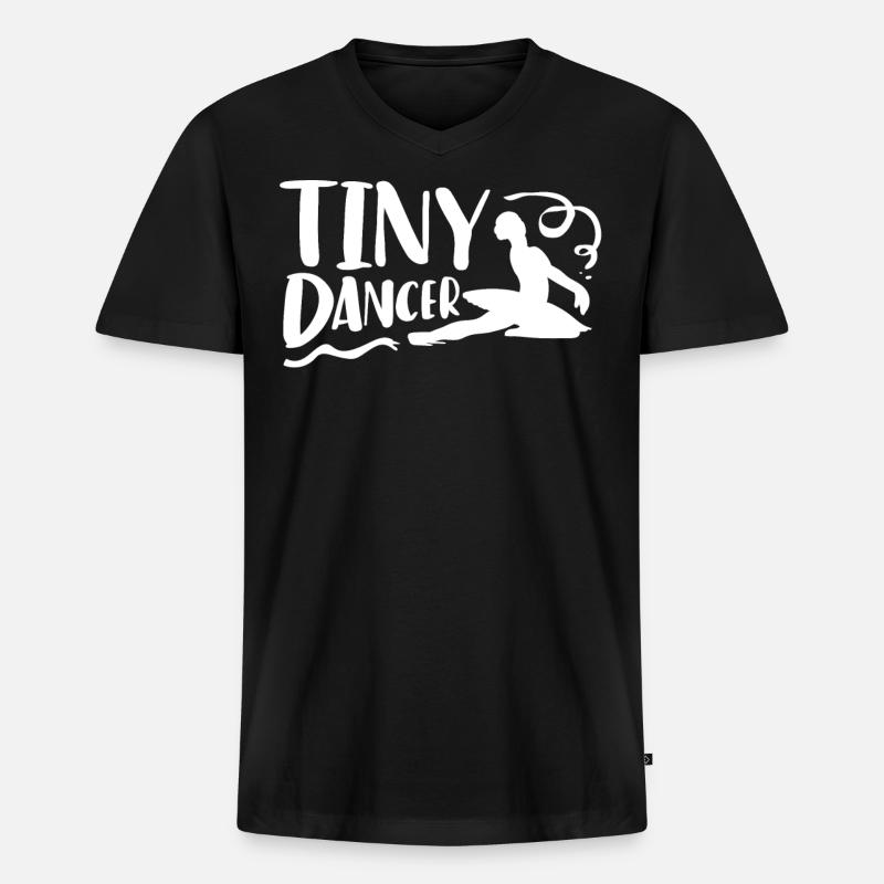 Tiny dancer, ballet dancing - Men's Premium Organic T-shirt with V-neck - black