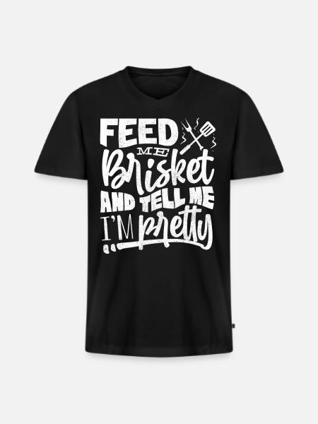 Brisketliebhaber, Briskets, BBQ - Men's Premium Organic T-shirt with V-neck - black