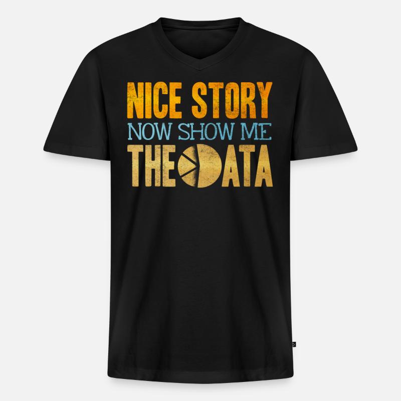 Data Analyst, Data Engineer - Men's Premium Organic T-shirt with V-neck - black