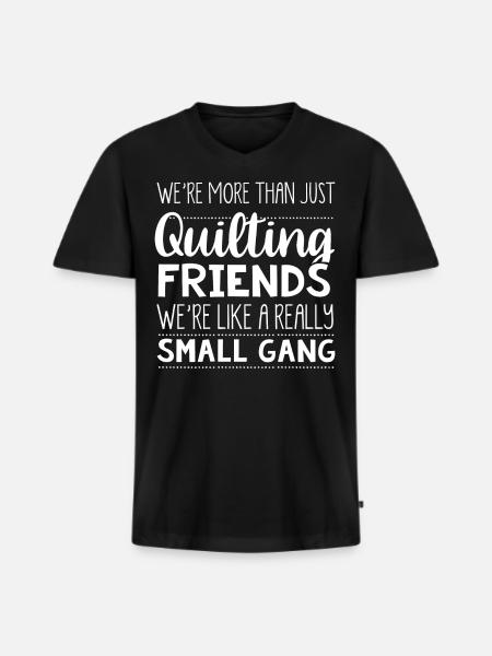 Quilting, knitting, sewing, quilting - Men's Premium Organic T-shirt with V-neck - black