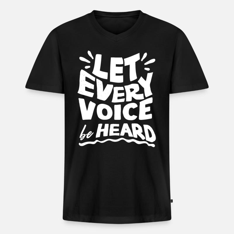 Speech-language pathology, speech-language pathologist - Men's Premium Organic T-shirt with V-neck - black