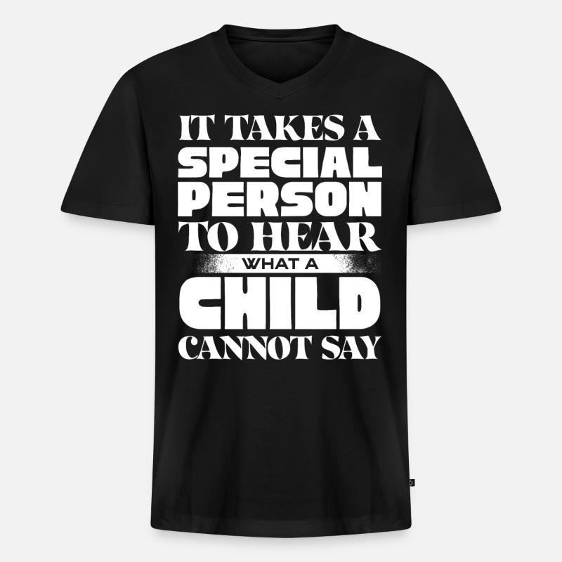 Speech-language pathology, speech-language pathologist - Men's Premium Organic T-shirt with V-neck - black