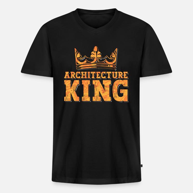 Architecture King Architectural Builder Architects - Men's Premium Organic T-shirt with V-neck - black