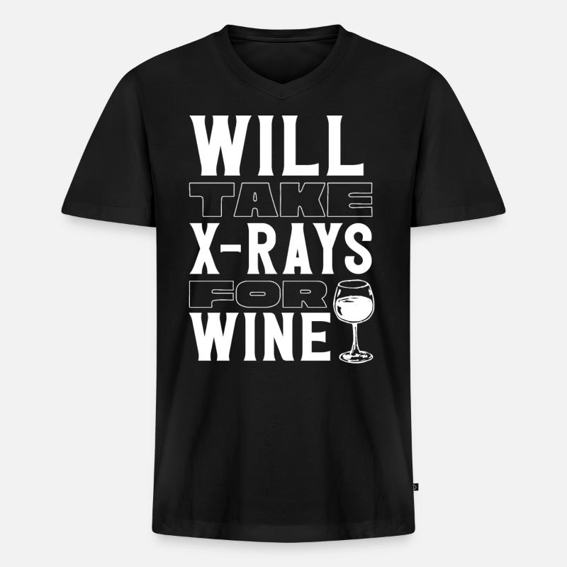 Xray Tech, Xray -Techniker - Männer Premium Bio T-Shirt mit V-Ausschnitt - Schwarz