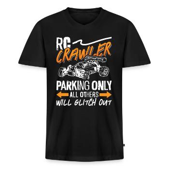 RC Model Racing RC Crawler Parking Only Model Car - Männer Premium Bio T-Shirt mit V-Ausschnitt - Schwarz - Vorne - Nico (187cm)