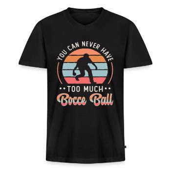 Balle de pétanque vous ne pouvez jamais avoir de pétanque joueur de pétanque - T-shirt encolure en V Premium bio Homme - noir - Devant - Nico (187cm)