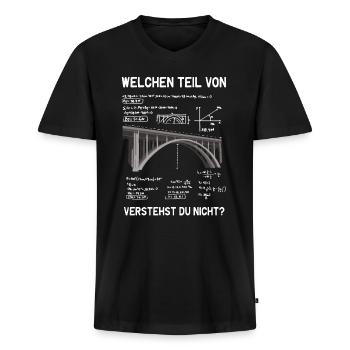 Was von verstehst du nicht Ingenieur Statiker - Männer Premium Bio T-Shirt mit V-Ausschnitt - Schwarz - Vorne - Nico (187cm)