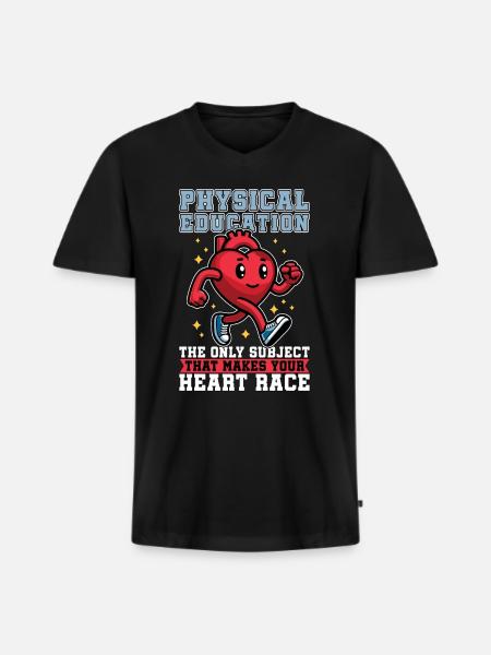 P.E Instructor Physical Education Personal Trainer - Men's Premium Organic T-shirt with V-neck - black