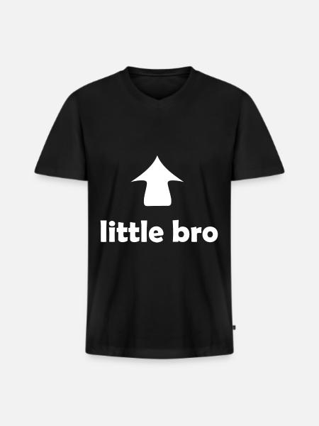 Pour le petit frère - T-shirt encolure en V Premium bio Homme - noir