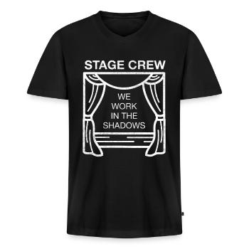 Roadie Stage Crew Stage Technician Theatre - Men's Premium Organic T-shirt with V-neck - black - Front - Nico (187cm)