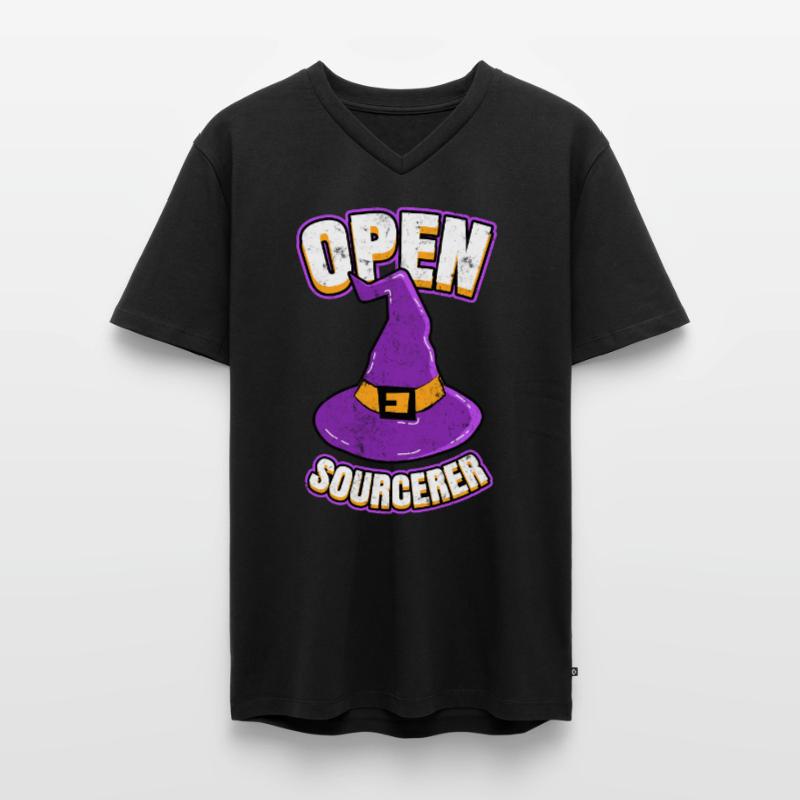 Programmeurs open source Hacker T-shirt encolure en V Premium bio Homme