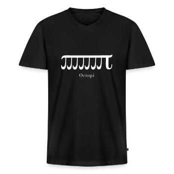 Pi-Mathe-Lehrer-Witz Mathematiker - Männer Premium Bio T-Shirt mit V-Ausschnitt - Schwarz - Vorne - Nico (187cm)