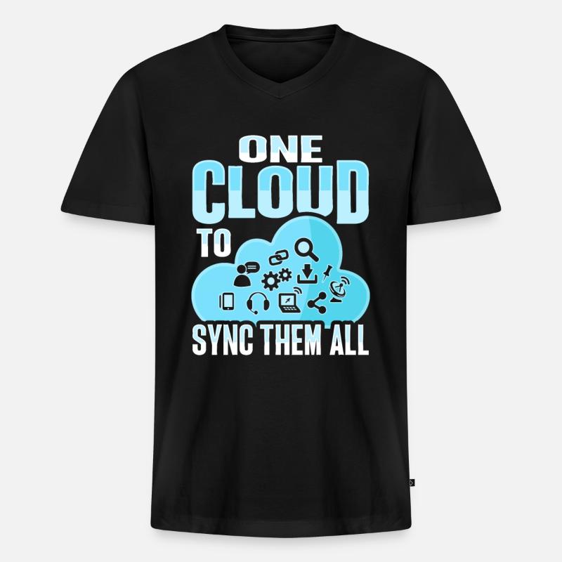 Cloud-Administrator Cloud-Devops - Männer Premium Bio T-Shirt mit V-Ausschnitt - Schwarz