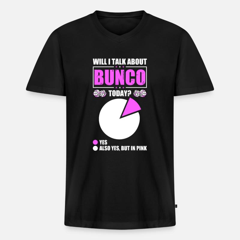 Bunco - Männer Premium Bio T-Shirt mit V-Ausschnitt - Schwarz
