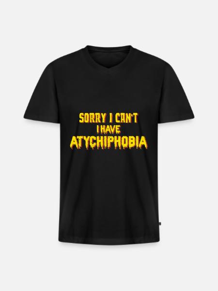Atychiphobia Graph Atychiphobia Consciousness - Men's Premium Organic T-shirt with V-neck - black