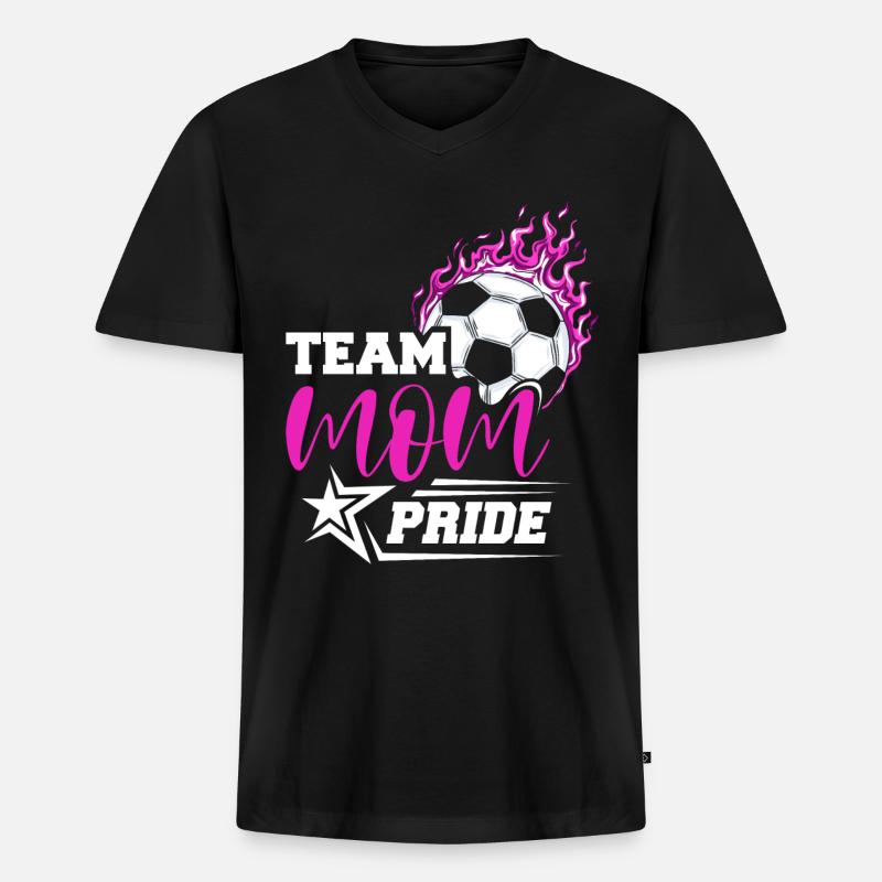 Fußball-Mutter Gameday Soccer Mom - Männer Premium Bio T-Shirt mit V-Ausschnitt - Schwarz