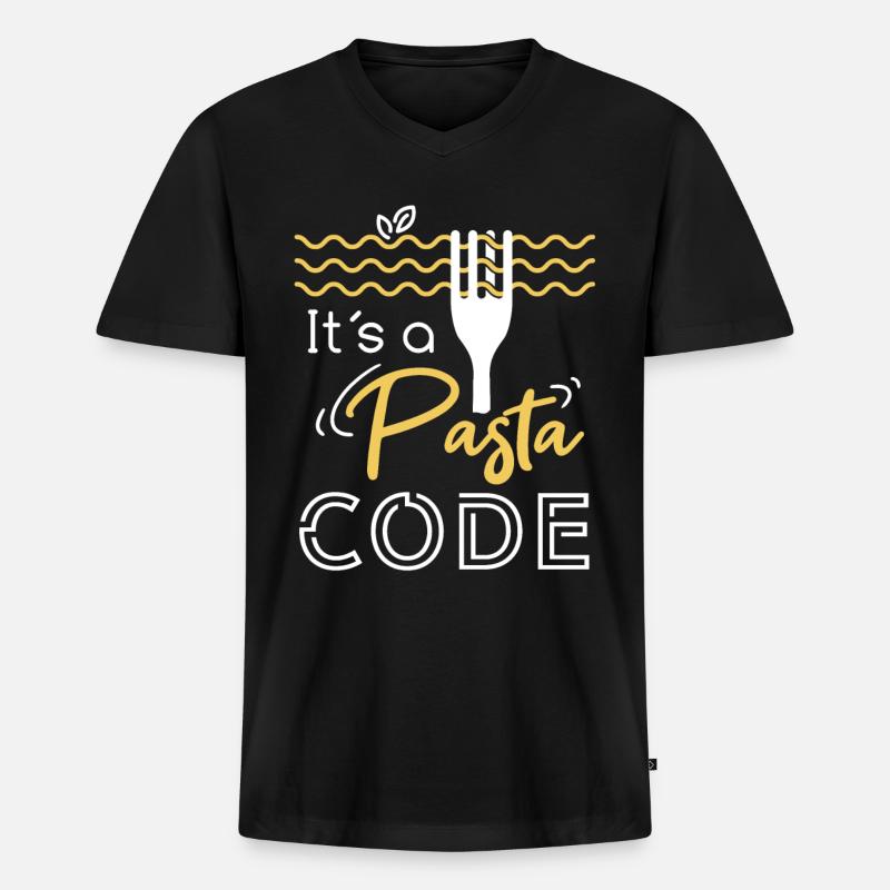 Computer programming - Men's Premium Organic T-shirt with V-neck - black