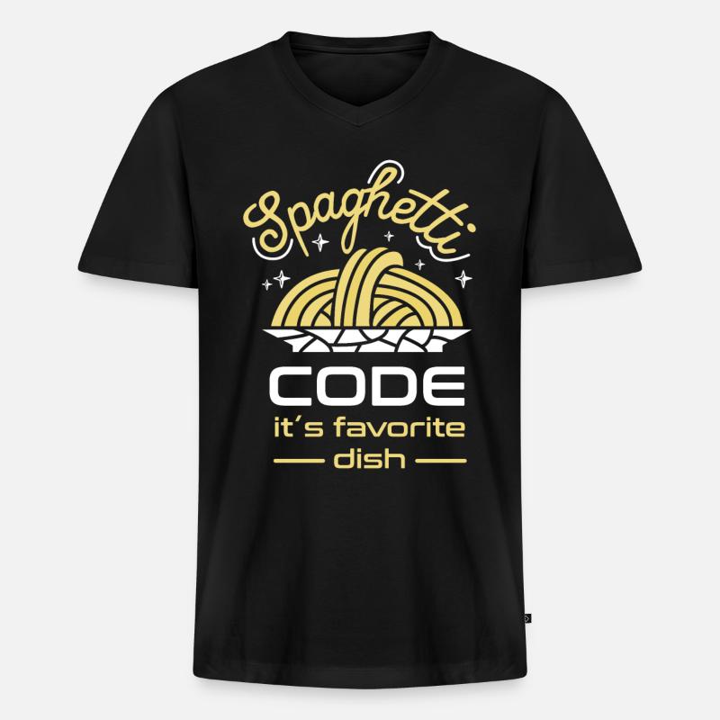 Computerprogrammierung - Männer Premium Bio T-Shirt mit V-Ausschnitt - Schwarz