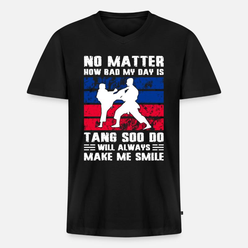 Tang Soo Do Geschenk - Männer Premium Bio T-Shirt mit V-Ausschnitt - Schwarz