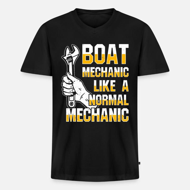 Mechanical Engineer Engineer Profession - Men's Premium Organic T-shirt with V-neck - black