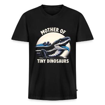 Collectionneur de lézard amoureux des reptiles - T-shirt encolure en V Premium bio Homme - noir - Devant - Nico (187cm)