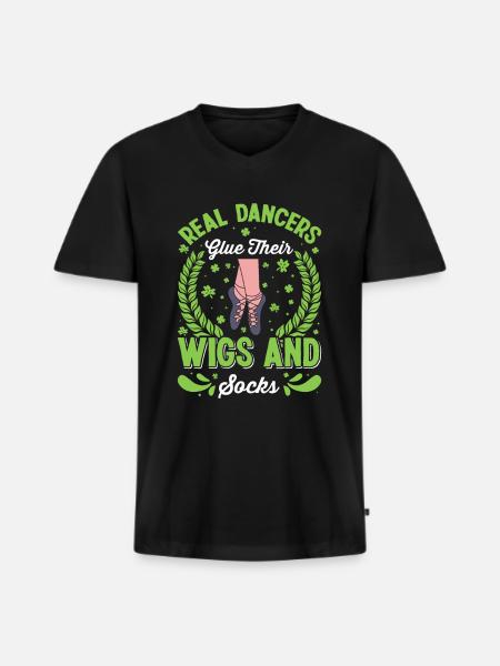 Irish Dance Irish Dancing - Men's Premium Organic T-shirt with V-neck - black