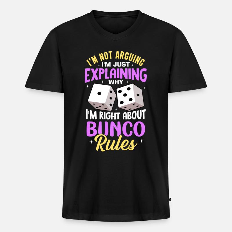 Bunco - Männer Premium Bio T-Shirt mit V-Ausschnitt - Schwarz