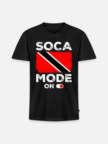 Soca Dance Trinité-et-Tobago - T-shirt encolure en V Premium bio Homme - noir