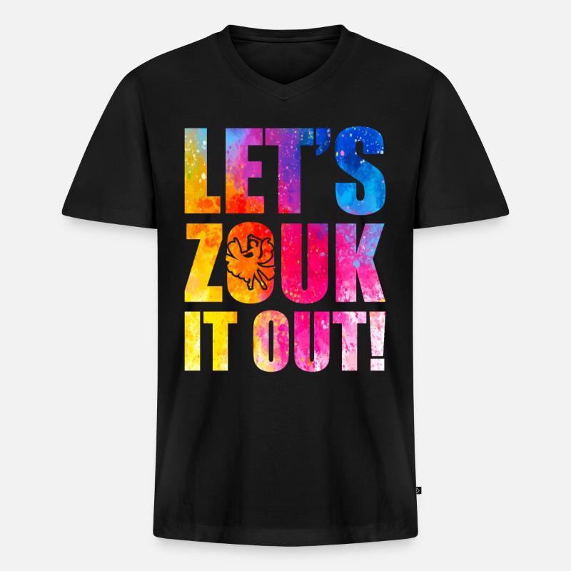 Witziger Zouk Tänzer Spruch - Männer Premium Bio T-Shirt mit V-Ausschnitt - Schwarz