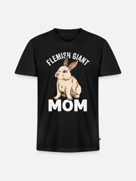 Flamsk kæmpe kanin kanin kanin kanin - Premium økologisk T-shirt med V-hals til mænd - sort