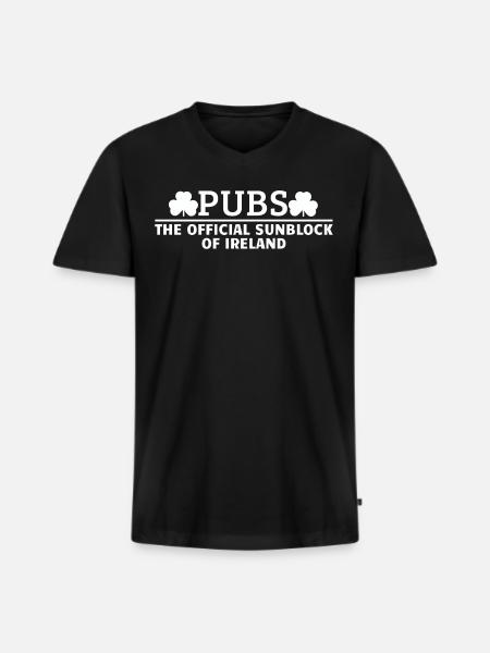 Irische Pubs St Patricks Day - Männer Premium Bio T-Shirt mit V-Ausschnitt - Schwarz