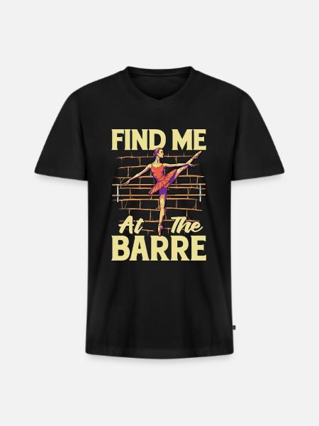 Ballet Find Me At The Barre Classical Music Lover - Men's Premium Organic T-shirt with V-neck - black