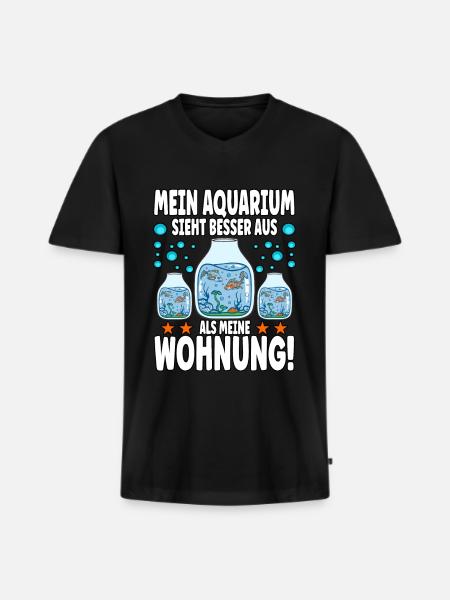 Aquarianer - Männer Premium Bio T-Shirt mit V-Ausschnitt - Schwarz
