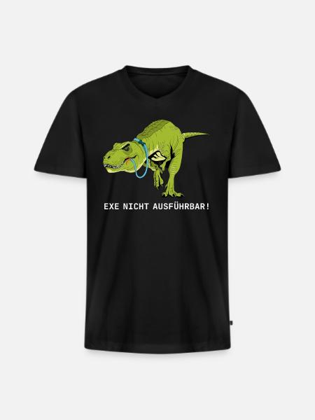 Cybersecurity IT-Sicherheit Computer Techniker - Männer Premium Bio T-Shirt mit V-Ausschnitt - Schwarz