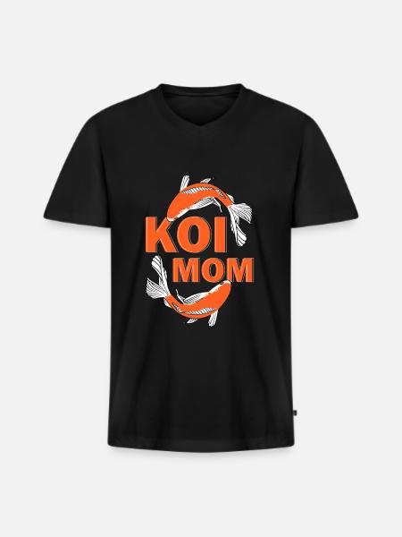 Koi Fish Japanese - Men's Premium Organic T-shirt with V-neck - black