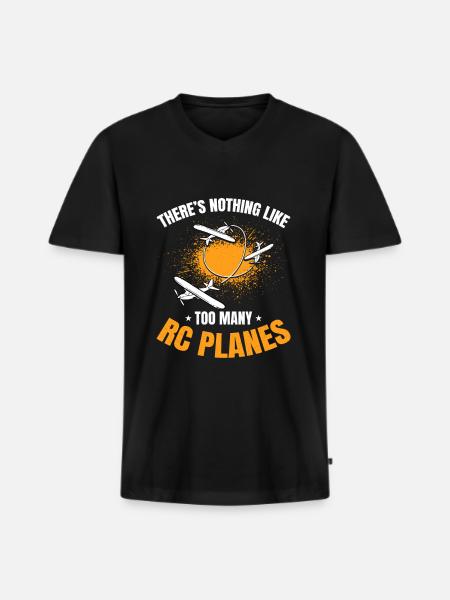 RC Airplane RC Airplane - Men's Premium Organic T-shirt with V-neck - black