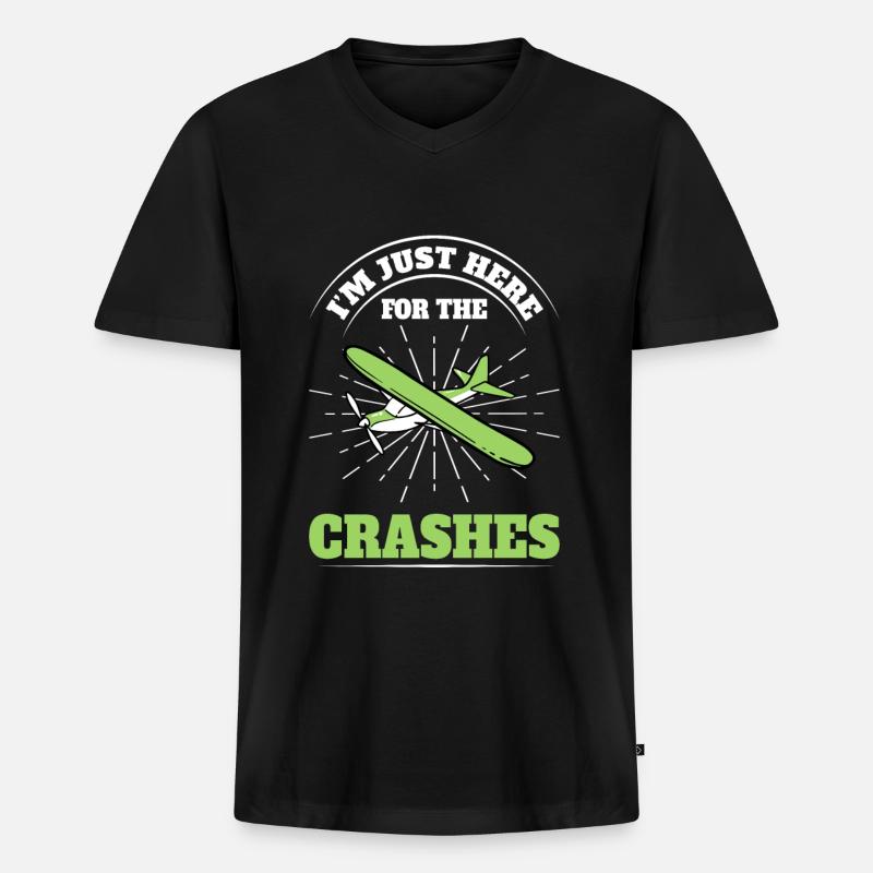 RC-Flugzeug RC-Flugzeug - Männer Premium Bio T-Shirt mit V-Ausschnitt - Schwarz