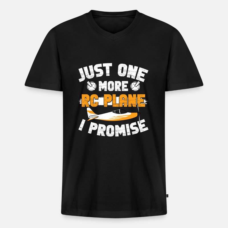 RC-Flugzeug RC-Flugzeug - Männer Premium Bio T-Shirt mit V-Ausschnitt - Schwarz