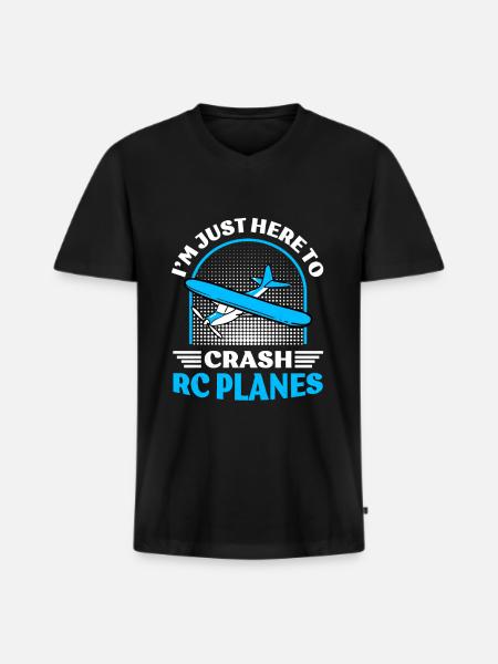 RC Airplane RC Airplane - Men's Premium Organic T-shirt with V-neck - black