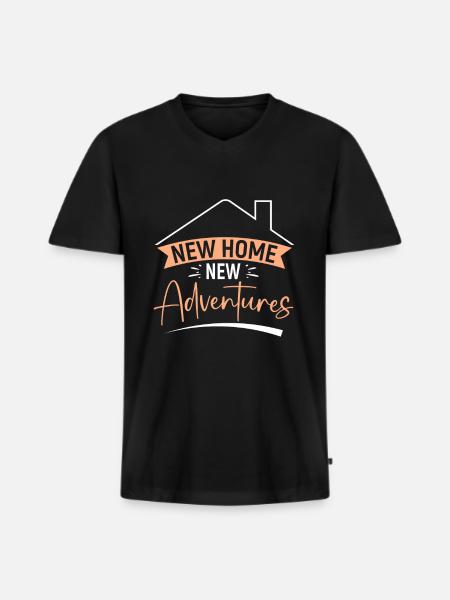 Neuer Hauseigentümer Hauseigentümer - Männer Premium Bio T-Shirt mit V-Ausschnitt - Schwarz