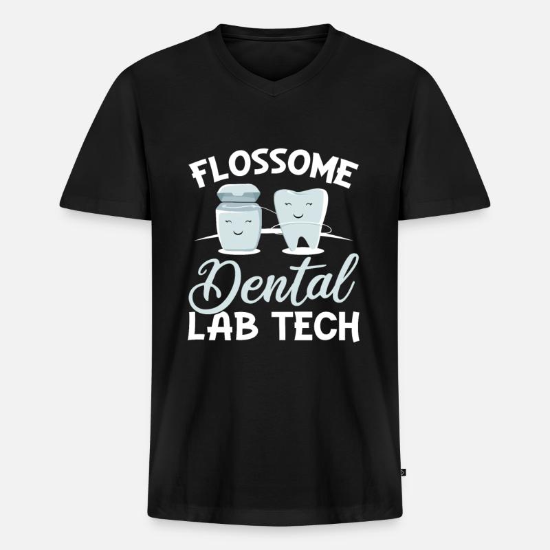 Zahntechniker Zahntechniker - Männer Premium Bio T-Shirt mit V-Ausschnitt - Schwarz